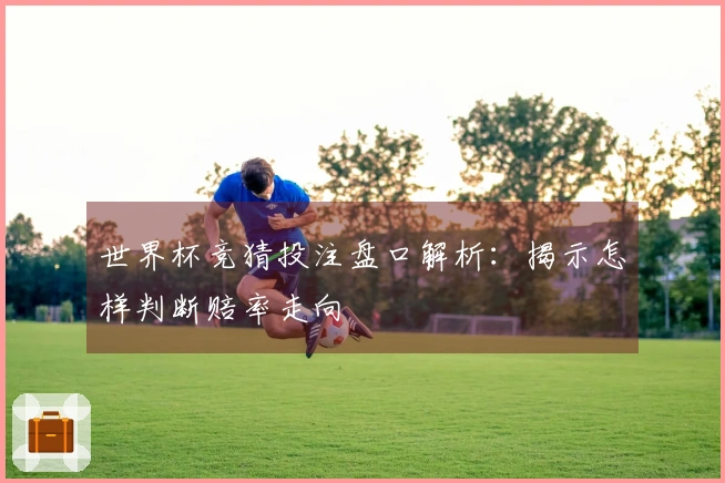 世界杯竞猜投注盘口解析：揭示怎样判断赔率走向